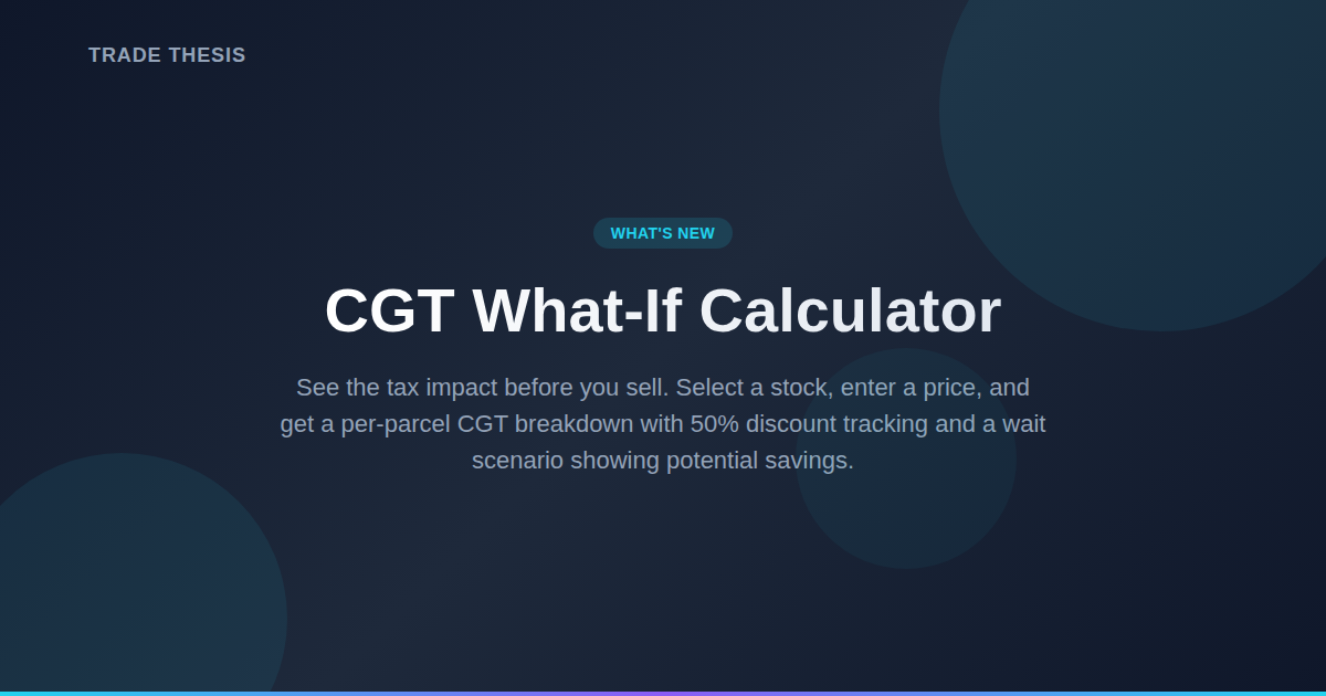 CGT What-If Calculator
