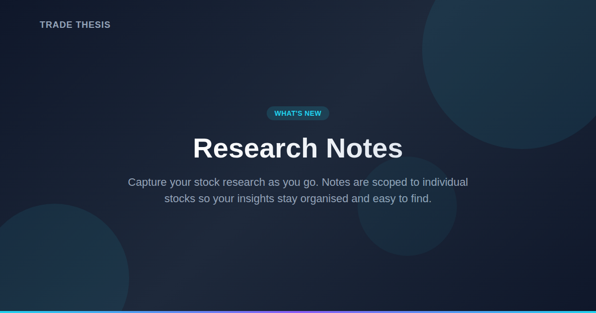 Research Notes